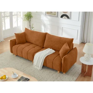 Abner 90.1" Full Size Convertible Tufted Sleeper Sofa With Storage For Living Room